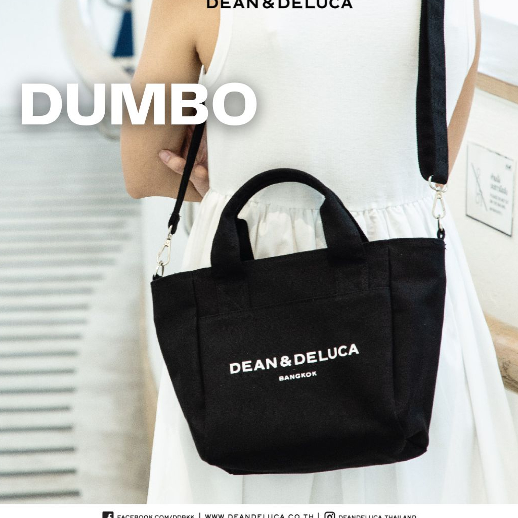 DEAN&DELUCA BANGKOK DUMBO BLACK TOTE BAG SMALL