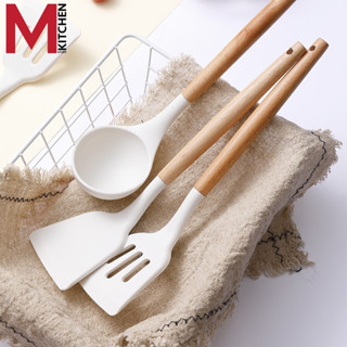 M KITCHEN SET-65 ตะหลิว ตะหลิวซิลิโคน ทัพพี กระบวย เครื่องครัว ทนความร้อน ชุดครัว (C0)