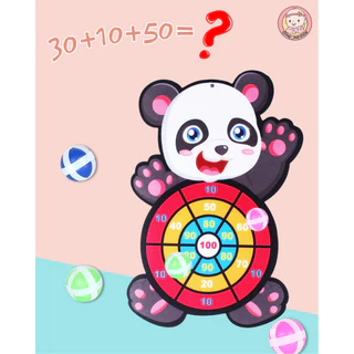 กระดานปาเป้า ของเล่นเด็ก เล่นปาเป้า แบบลูกบอล ประลองความแม่นยำ ลายการ์ตูน