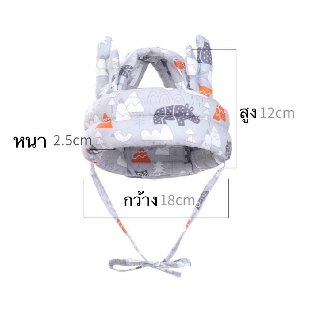 DTXmarket หมวกเด็ก หมวกกันกระแทก เหมาะสำหรับเด็กทารกและหัดเดิน  ปกป้องศีรษะ 5เดือน-2ปี thumbnail 7