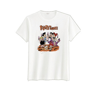 เสื้อยืดพิมพ์ลายFlintstones Party