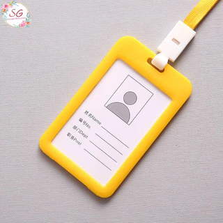 (M805)กรอบใส่บัตรแนวตั้ง สายคล้องคอสุ่มสี มีให้เลือกหลายสี ป้ายชื่อ ซอง ราคาโรางงาน