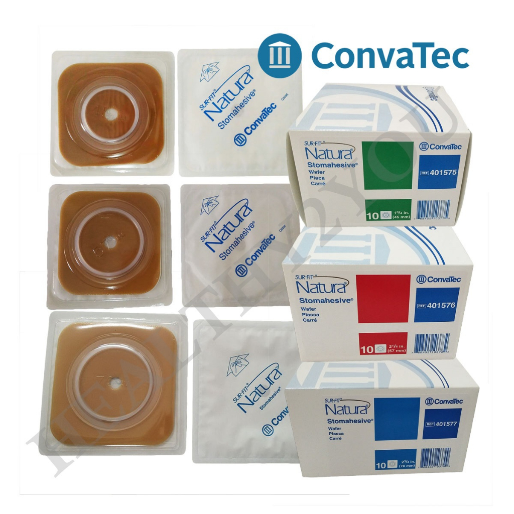 Convatec Sur-Fit Natura Stomahesive แป้นแข็ง สำหรับติดถุงอุจจาระแบบเต็มแผ่น (เฉพาะแป้น) (1 แป้น)