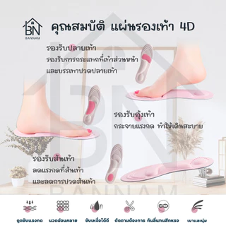 แผ่นรองเท้า ใช้แทนพื้นรองเท้าเดิม เพื่อสุขภาพ