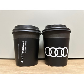 แก้วกาแฟกระดาษ Audi Thailand สีดำ (สูง 10 cm)