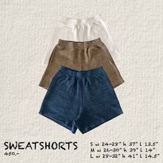 SWEATSHORTS ขาสั้นผ้าคอตตอนผสม เอวยางยืด ใส่สบาย