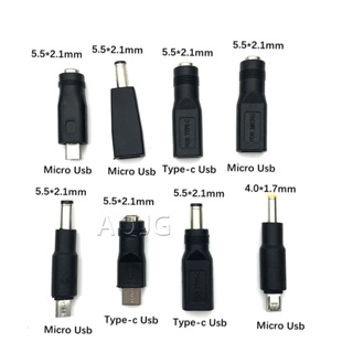 DC Power Adapter Type-C MINI ไมโคร USB ชาย5.5X2.1มม.แจ็คสำหรับโน๊ตบุ๊ค PC โทรศัพท์