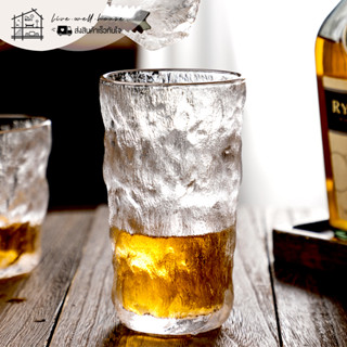 (ส่งไว ภายในวันเดียว) live.well.house|  Whisky Glass Wine Cup แก้วคริสตัล แก้วน้ำสไตล์ญี่ปุ่นความจุ 380 ml.