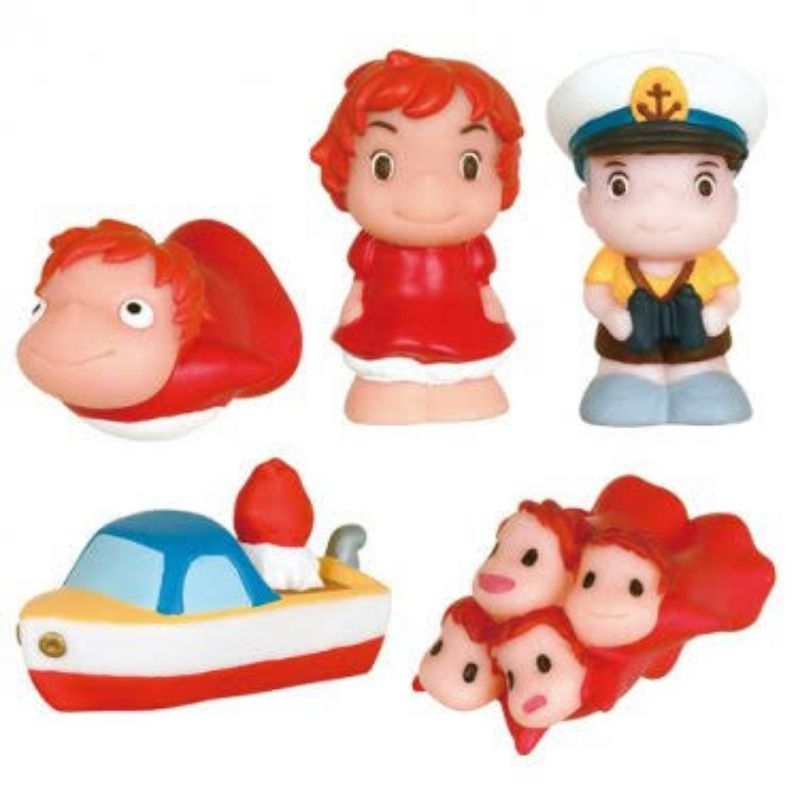ของแท้ พร้อมส่ง โมเดลสวมนิ้ว Ponyo on the cliff by the sea : ธิดาสมุทรผจญภัย : Studio Ghibli (รุ่นเก่า หายาก !)