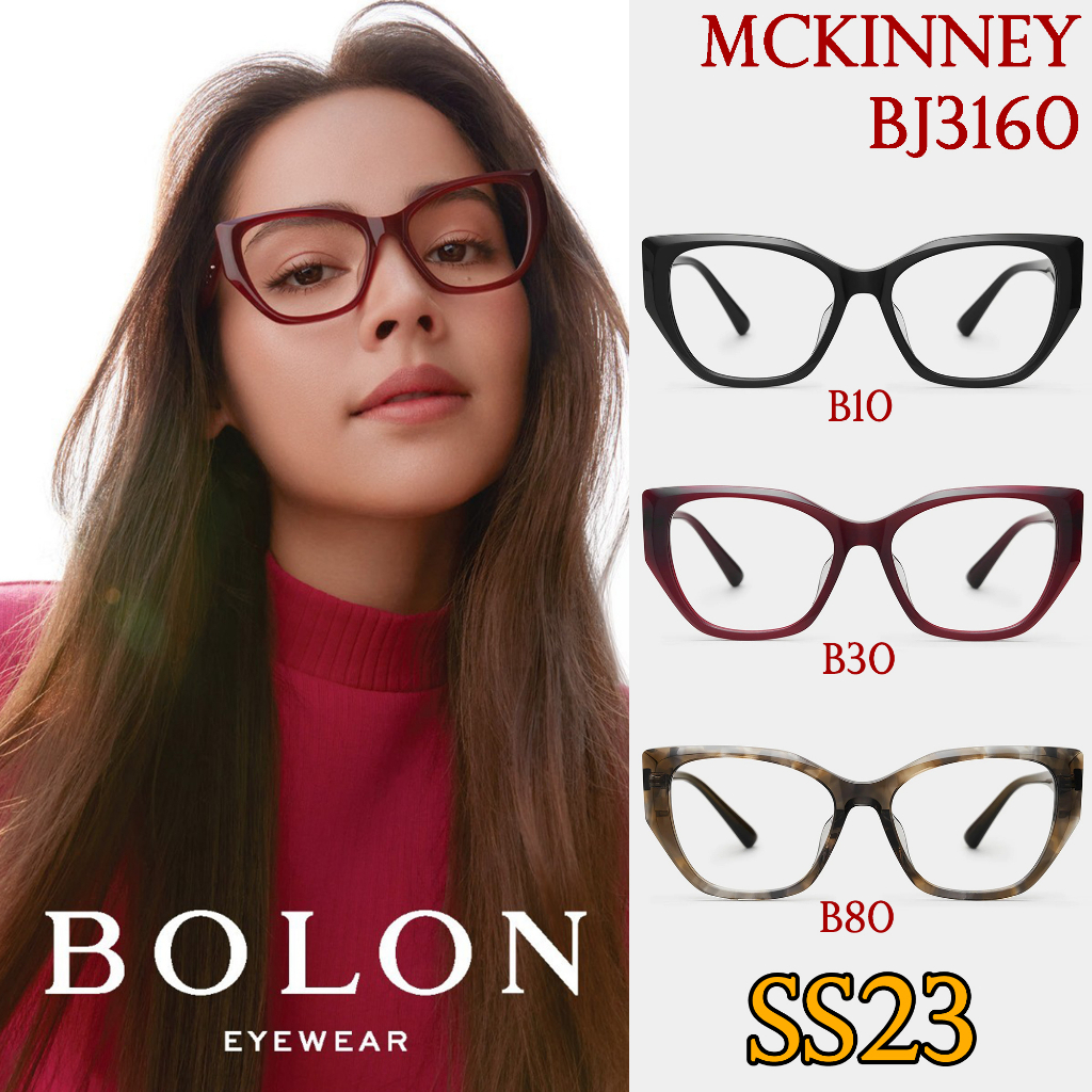SS23 BOLON กรอบแว่นสายตา รุ่น Mckinney BJ3160 B10 B30 B80 [ฺTitanium/β-Titanium] แว่นของญาญ่า แว่นขอ