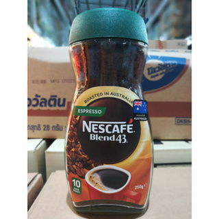 Nescafe Blend43 Espresso เนสกาแฟ เอสเปรสโซ่ อินสแตนท์ คอฟฟี่ กาแฟสำเร็จรูป 250กรัม