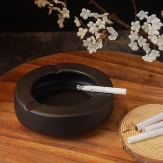 Ashtray ที่เขี่ยบุหรี่เซรามิคทรงกลมสำหรับทิ้งบุหรี่