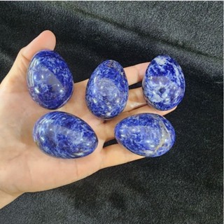 หินทรงไข่โซดาไลท์ หินโซดาไลต์ทรงไข่ (Sodalite)ก้อนละ 350 สูง 4.9 ซม.กว้าง 3.6 ซม.