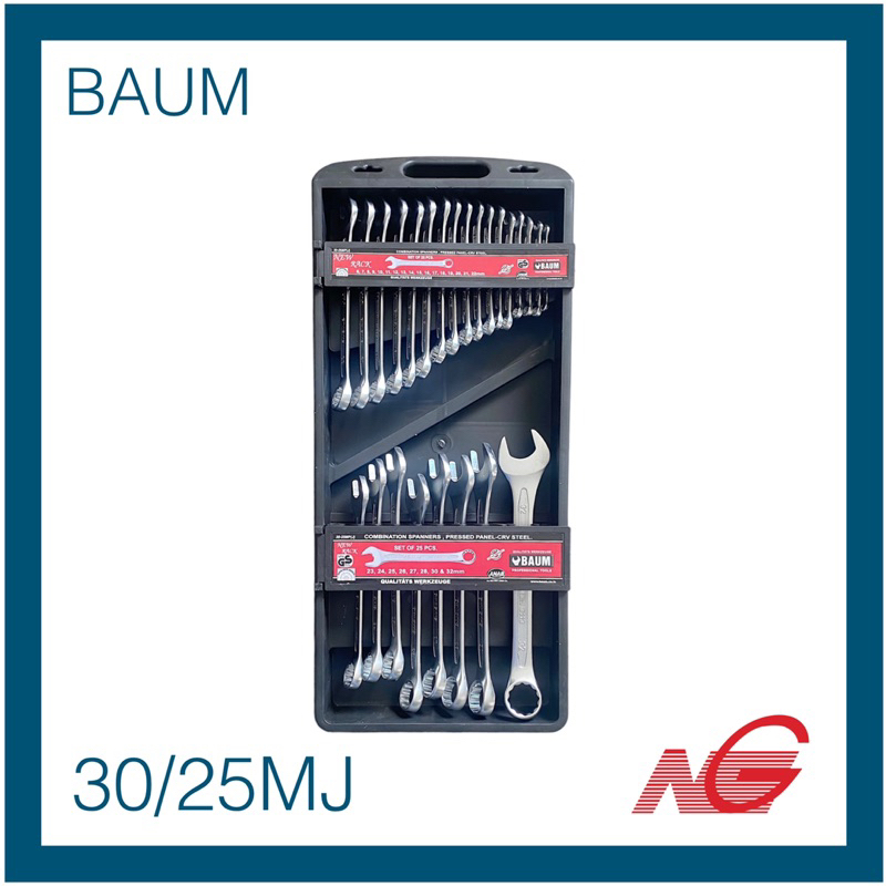 BAUM ชุด ประแจแหวนข้างปากตาย 6 - 32 มม. รุ่น 30/25MJ 25ชิ้นชุด