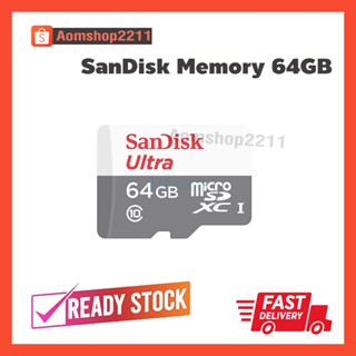 SanDisk Ultra microSDXC UHS-I Class10 ความจุ 64GB (SDSQUNR-064G-GN3MN, MicroSD) ความเร็ว 100MB/s