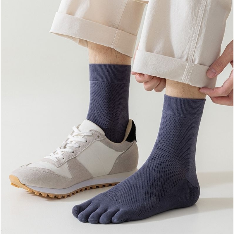 M93-ถุงเท้าแยกนิ้วคอตตอน เบอร์ 39-46 ผ้าระบายความร้อน ลดอับชื้น