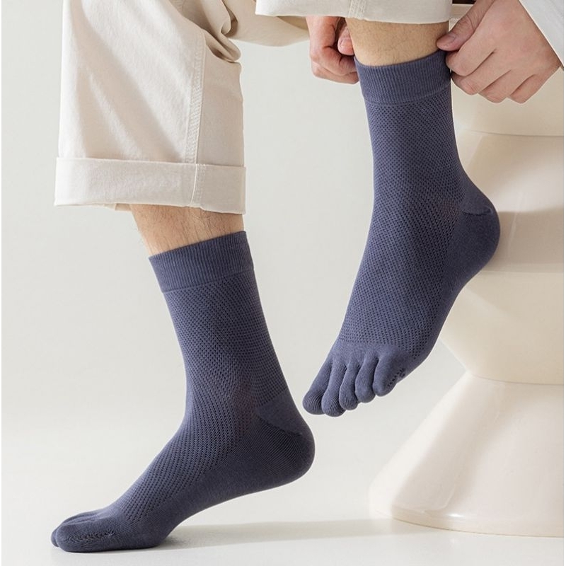 M93-ถุงเท้าแยกนิ้วคอตตอน เบอร์ 39-46 ผ้าระบายความร้อน ลดอับชื้น