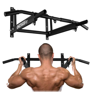 OneTwoFit บาร์โหนติดผนัง หรือกําแพง สำหรับติดถาวร Wall Pull Up Bar อุปกรณ์ฟิตเนส ยืดตัว บริหารหน้าท้อง บาร์ดึงข้อ และวิด