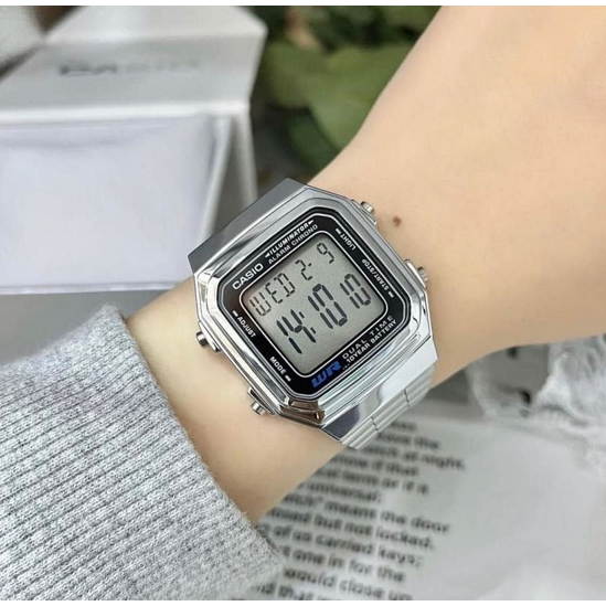 นาฬิกา Casio รุ่น A178WA-1A ,A178WGA-1 นาฬิกาข้อมือดิจิตอล สายสแตนเลส-ของแท้ 100% รับประกันสินค้า 1 ปี