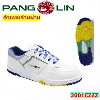 รองเท้าเซฟตี้ รุ่น 2001 Pangolin หนังแท้ สีขาว หัวเหล็ก พื้นยางสำเร็จรูป (CEMENTING) ทรงสปอร์ต