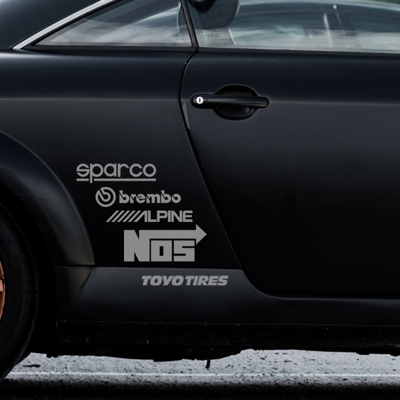สติ๊กเกอร์ติดรถยนต์ สติ๊กเกอร์สปอนเซอร์ ตกแต่งรถยนต์ ขนาดยาว 17-20 ซม. ชุด1 - รูปที่ 4