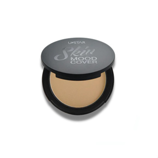 แป้งพัฟ ยูสตาร์สกินมู้ด # 02 วอร์มเบจ WARM BEIGE Ustar Skin Mood Cover24HR Compact Foundation SPF 35 PA+++ 10g. 1pc.