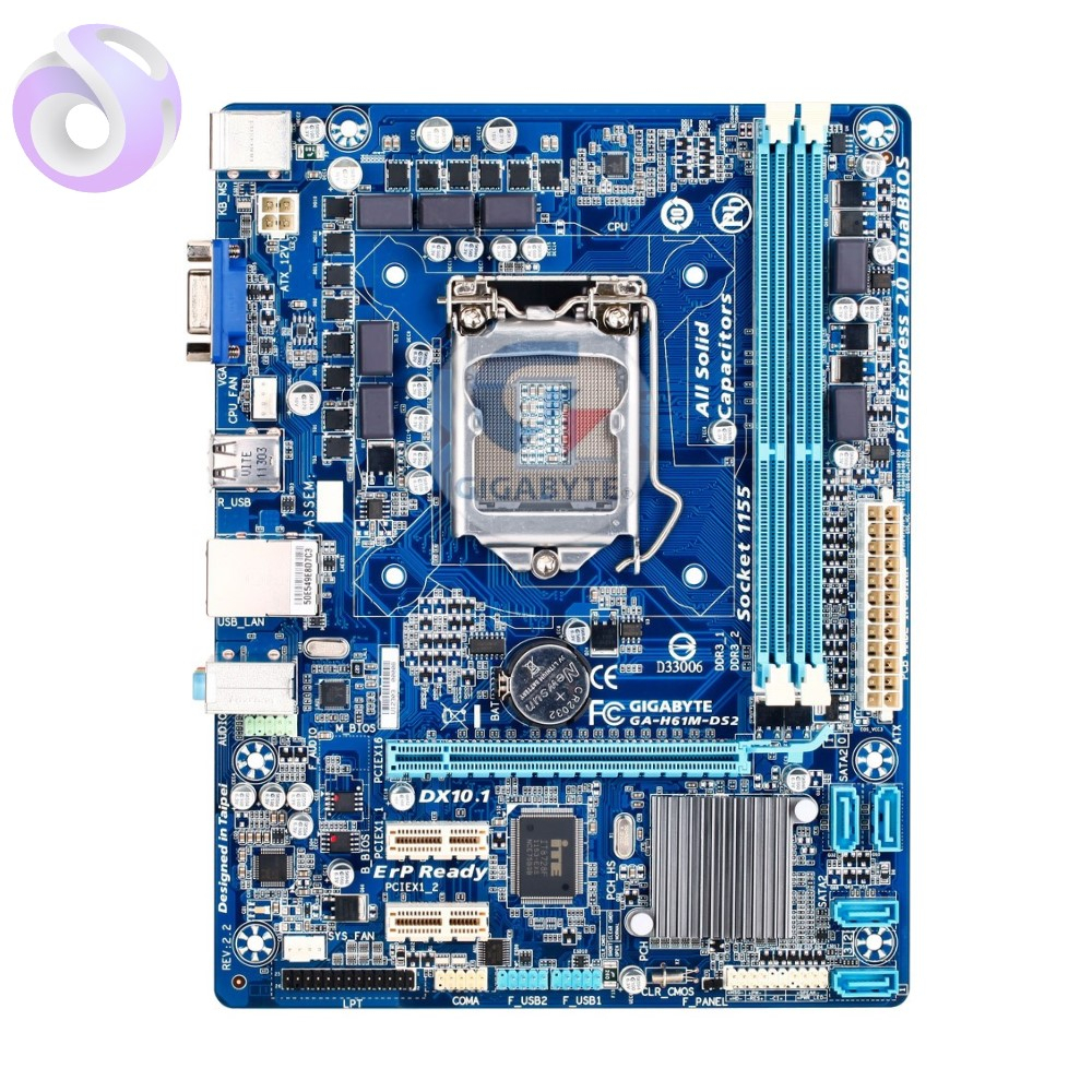 1155/เมนบอร์ด/GIGABYTE GA-H61M-DS2/Gen2-3/DDR3