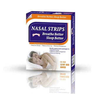 แผ่นแปะจมูก nasal strips /Better Breath /Sleep better แผ่นแปะคัดจมูก นอนกรน 30ชิ้น