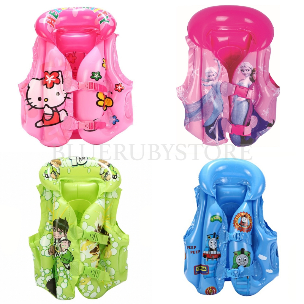 เสื้อชูชีพเด็ก ลายการ์ตูน ชูชีพเป่าลม | Bluerubystore
