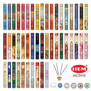 HEM ธูปหอม เกรดพรีเมี่ยม จากประเทศอินเดีย 46 กลิ่น มงคล และหอมมาก ขนาดแพคเล็ก Incense Sticks