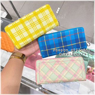 กระเป๋าสตางค์ Charles &amp; Keith รุ่น Cyrus Checkered Long Wallet :  CK6-10770591 แท้จากชอป