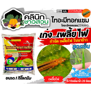 🥬 ไทอะมีทอกแซม (ไทอะมีทอกแซม) บรรจุ 1กิโลกรัม กำจัดเพลี้ยไฟ เพลี้ยจั๊กจั่น เพลี้ยอ่อน เพลี้ยทุกชนิด