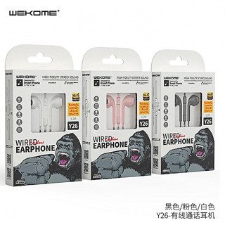 WEKOME หูฟัง 3.5mm y26 kingkong ไมโครโฟนในตัว (รับประกัน 1 ปี）สำหรับ ip android