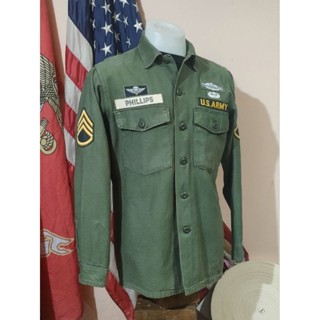 เสื้อทหาร #OG-107,P64-1972 #VIETNAMWAR #USARMY #งานกองทัพแท้ **อาร์มลงใหม่""