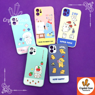 11 13 เคสนิ่มสีพาสเทล TPU กันเลนส์กล้อง พิมพ์ลายการ์ตูน