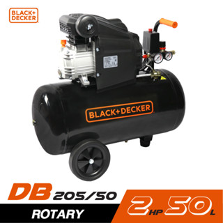 BLACK&amp;DECKER BD205/50 ปั๊มลมโรตารี่ 2HP ถัง 50 ลิตร