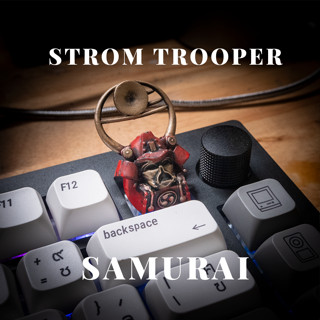 ส่งฟรี Artisan keycap Strom samurai