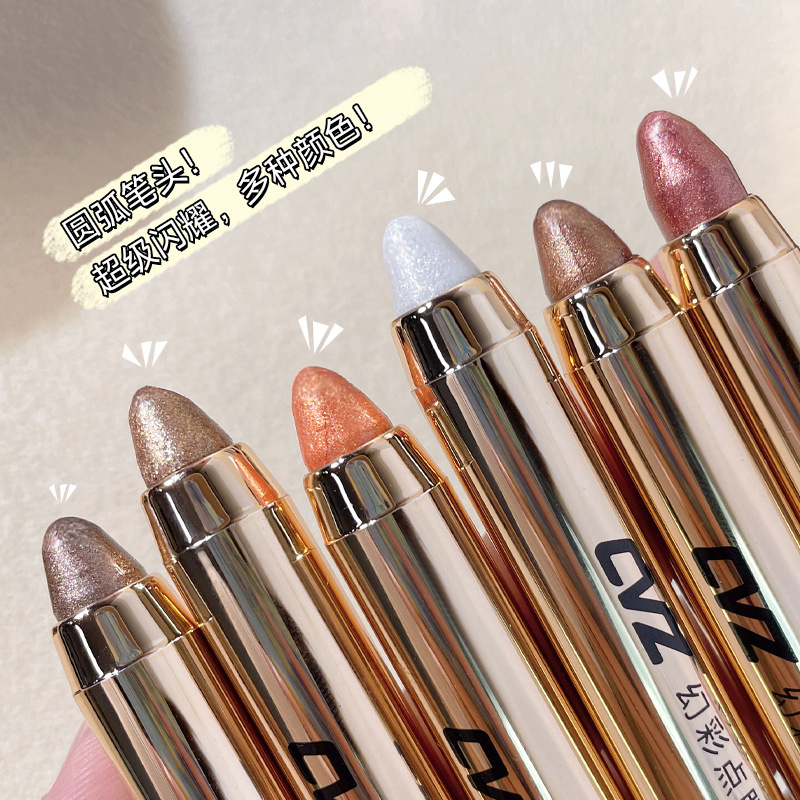 พร้อมส่ง Cvz อายแชโดว์แบบแท่ง สองหัว ไฮไลท์ ปากกาอายแชโดว์ วิบวับ ติดทน กันน้ำ