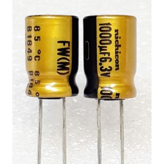 Nichicon FW 1000uf 6.3v capacitor ตัวเก็บประจุ คาปาซิเตอร์