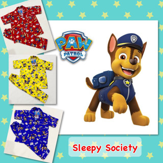 New!!! PAW PATROL Chase ชุดนอนลายการ์ตูน พาวพาโทรล เชส ลิขสิทธิ์แท้ สำหรับเด็กอายุ 1-12 ปี แขนสั้น-ขายาว แขนยาว-ขายาว