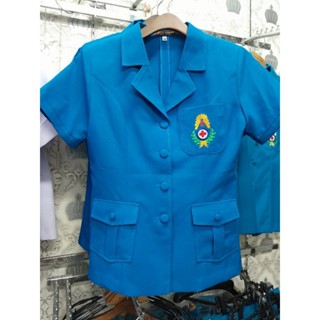 เสื้อยุวะกาชาดครูทรงฮาวายมีกระเป๋า