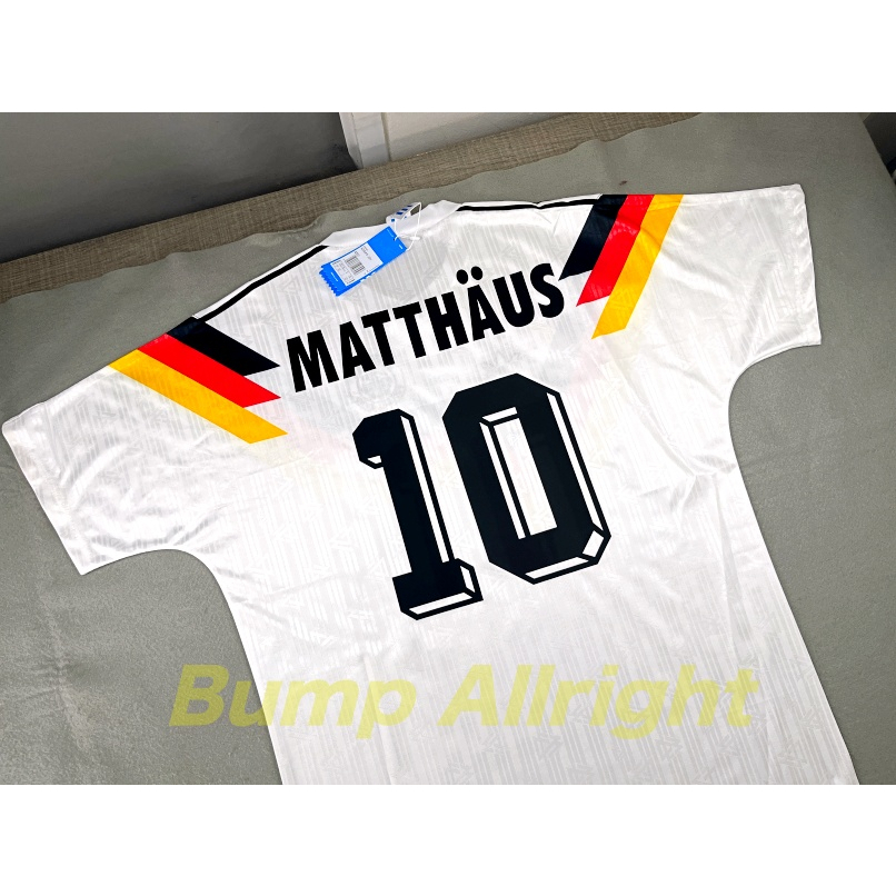 Retro : เสื้อฟุตบอลย้อนยุค Vintage  ทีมชาติ เยอรมัน GERMAN 1990 + 10 MATTHAUS, 18 KLISMANN, 3 BREHME