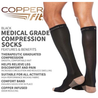 ถุงเท้าเพื่อสุขภาพลดปวดเมื่อย Copper fit Sock บำบัดเท้าเมื่อยล้า ลดเส้นเลือดขอด ถุงเท้าเพื่อสุขภาพเท้า