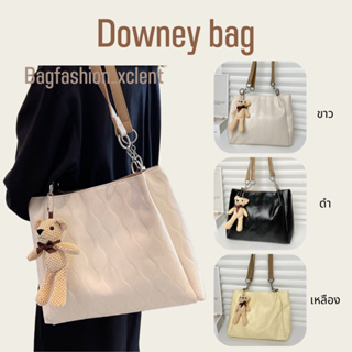 [พร้อมส่ง] กระเป๋า Downey bag แถมพวงกุญแจน้องหมีด้วยน้าาา รุ่นนี้หนังสวยมาก สามารถใส่ A4 / iPad ได้ด้วย