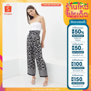 Classic Oceana Pants กางเกงผ้าพิมพ์ลายบนผ้า Silk Satin สวยผู้ดีควรค่าเเก่การมีไว้ในครอบครอง