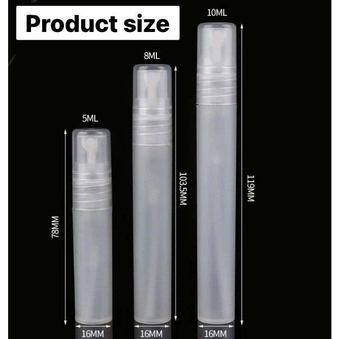 ใหม่ ขวดสเปร์ยพกพา 5-10ml พลาสติกขาวขุ่นทรงปากการีฟิวได้ สำหรับบรรจุเครื่องสำอาง น้ำหอม สินค้าคุณภาพคัดเกรดพร้อมส่งในไทย