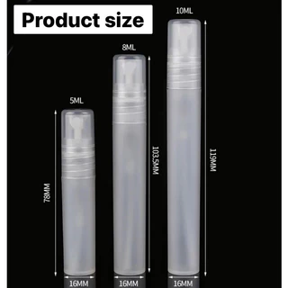 ใหม่ ขวดสเปร์ยพกพา 5-10ml พลาสติกขาวขุ่นทรงปากการีฟิวได้ สำหรับบรรจุเครื่องสำอาง น้ำหอม สินค้าคุณภาพคัดเกรดพร้อมส่งในไทย