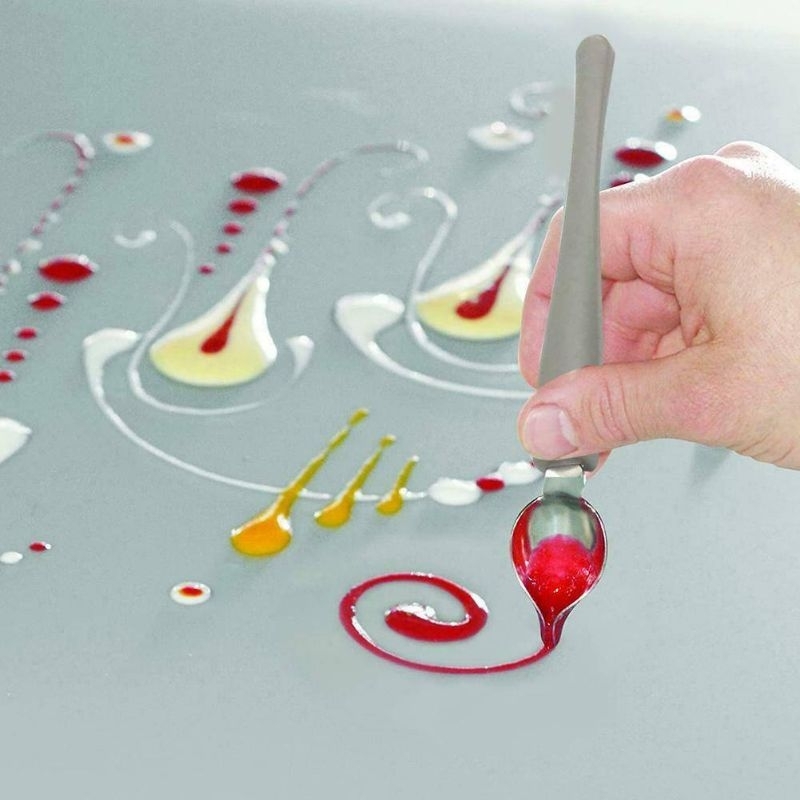 deco spoon set ช้อน ตกแต่งขนม ช้อนตกแต่งอาหาร ช้อนวาดซอส มี 2 ขนาด
