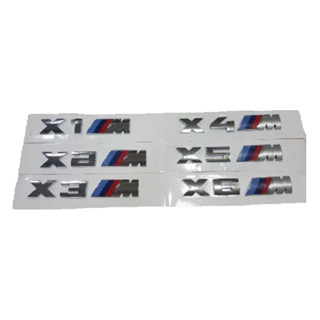 โลโก้ เอ็กซ์ ติดท้ายบีเอ็ม สีเงินเงา เอ็กซ์ซีรีย์ BMW X1 / 2 / 3 / 4 / 5 / 6 M Silver Letter Logo for rear trunk