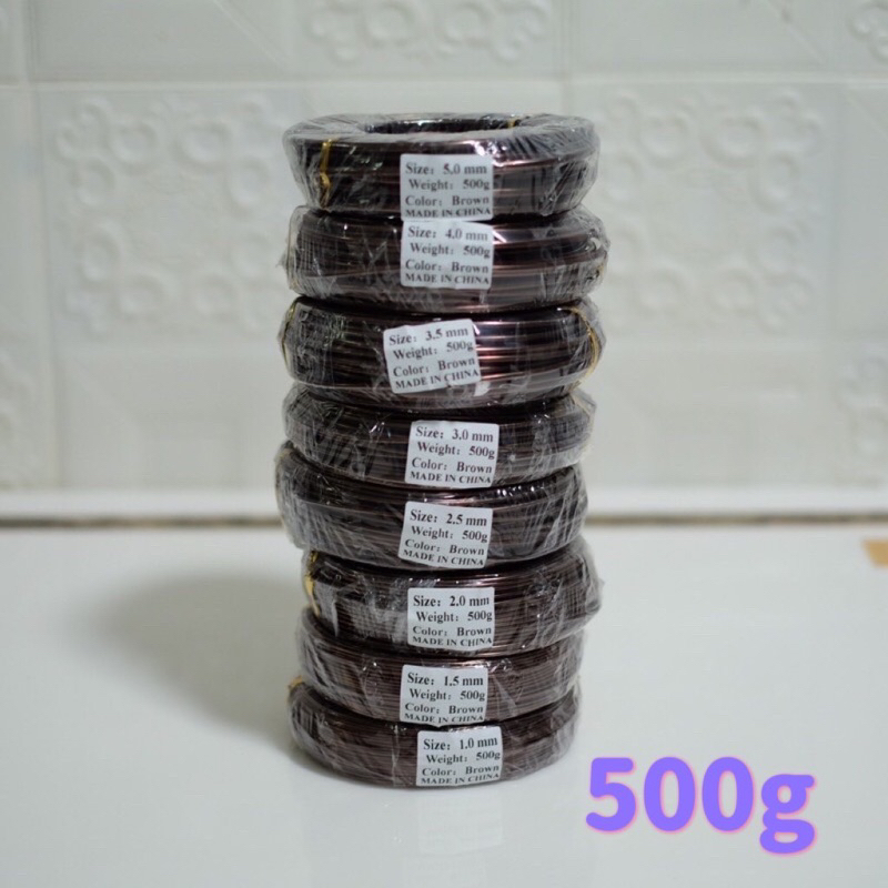 *พร้อมส่ง* ลวดดัดบอนไซ ขนาด500G สีน้ำตาล อุปกรณ์บอนไซ อุปกรณ์ตกแต่งสวน ต้นไม้ฟอกอากาศ ลวดดัดต้นไม้ ลวดบอนไซสีดำ